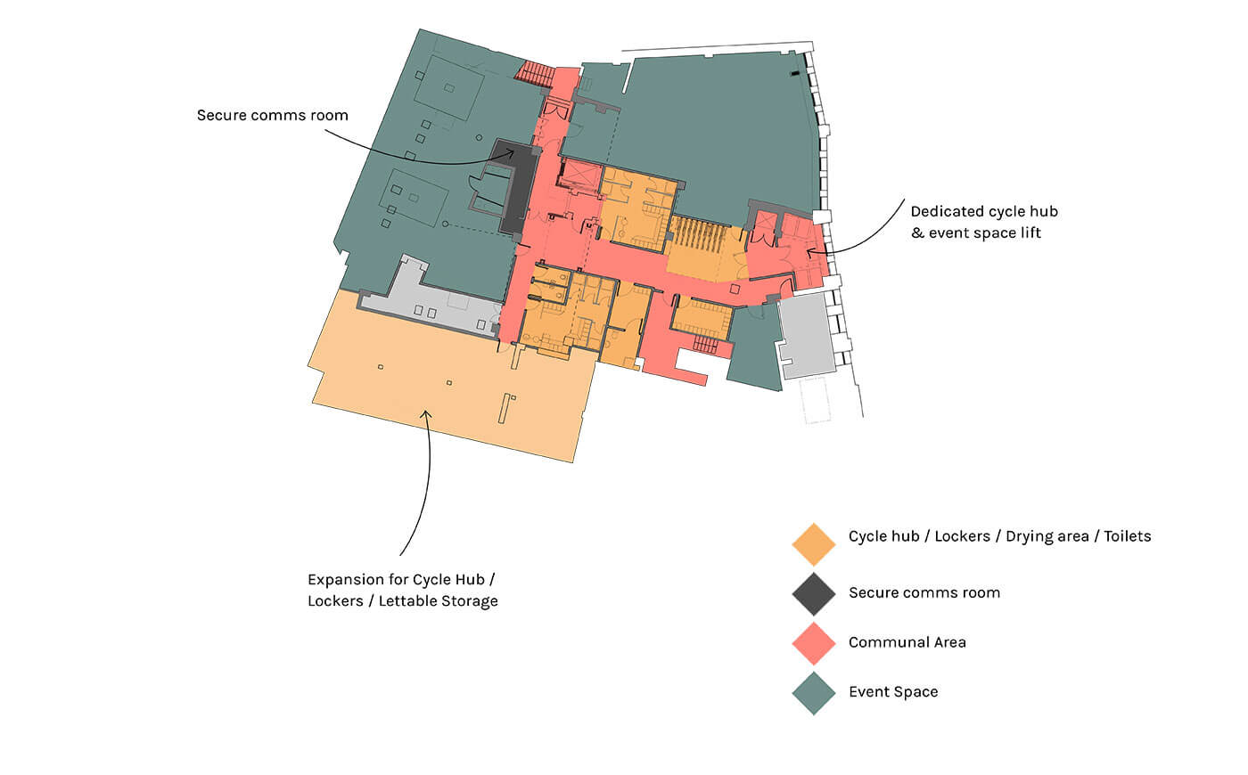 Event Floor plan - 86 Princess Street, Manchester