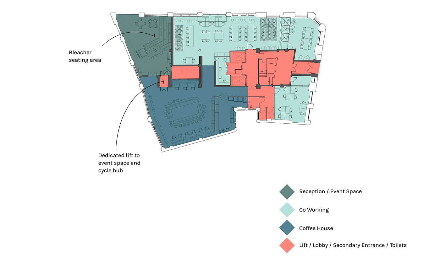 Ground Floor plan - 86 Princess Street, Manchester